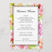 Menu Adeline Floral Wedding Dinner (Voorkant)
