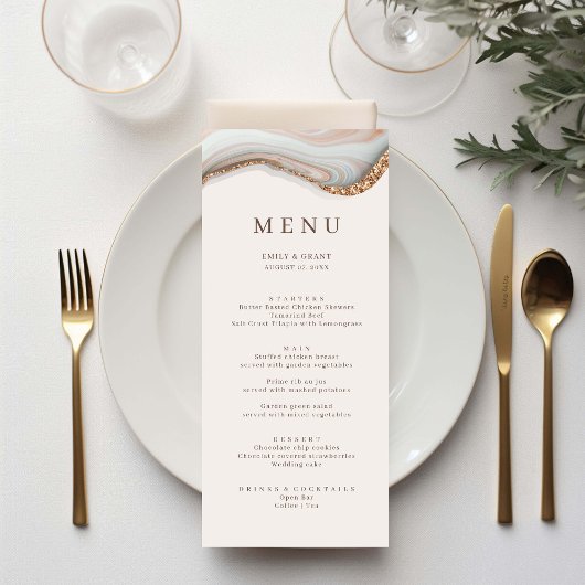 Menu Agate Marble Stone