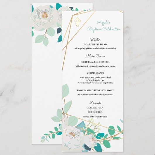 Menu Aggela (Voorkant / Achterkant)