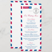 Menu Airmail Weddenschappen Kaart (Voorkant / Achterkant)