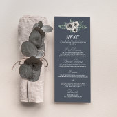 Menu Anemone and Eucalyptus Wedding