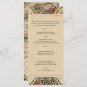 Menu Antiek Oud Wereldkaart Weddenschap (Voorkant / Achterkant)