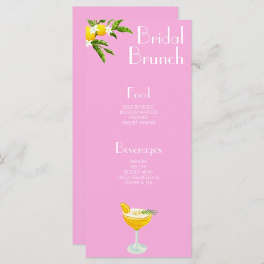 Menu Aperol Spritz Main Squeeze Vrijgezellenfeest (Voorkant / Achterkant)