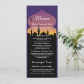 Menu Arabisch Nacht Feest Bruiloftsreceptie Kaart (Staand voorkant)