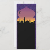 Menu Arabisch Nacht Feest Bruiloftsreceptie Kaart (Achterkant)