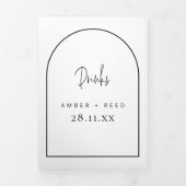 Menu Arch Black & White Drinken voor bruiloft (Cover)