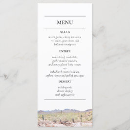 Menu Arizona Desert Reception