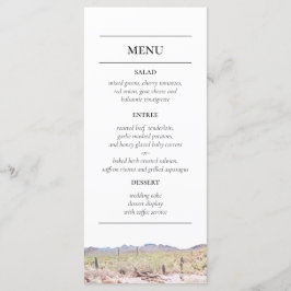 Menu Arizona Desert Reception