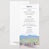 Menu Arizona Desert Reception (Voorkant / Achterkant)