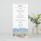 Menu Arizona Desert Reception (Staand voorkant)