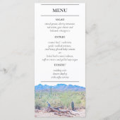 Menu Arizona Desert Reception (Voorkant)