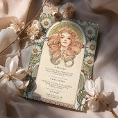 Menu Art Nouveau Trouwdiner Kaart