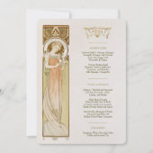 Menu Art Nouveau Weddenrennen door Mucha Kaart (Voorkant)