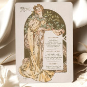 Menu Art Nouveau Weddenrennen door Mucha Kaart