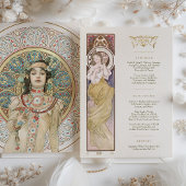 Menu Art Nouveau Weddenrennen door Mucha Kaart