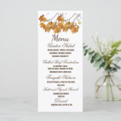 Menu Artistieke herfst Leaves Wedding (Staand voorkant)