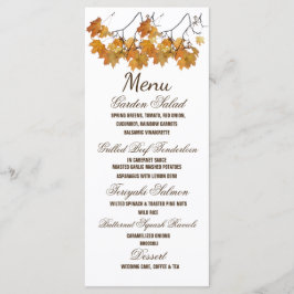 Menu Artistieke herfst Leaves Wedding