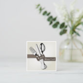 Menu/Attach Card voor RSVP Vierkante Visitekaartje (Staand voorkant)