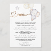 Menu Baby Elephant Baby shower (Voorkant)