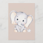 Menu Baby Elephant Baby shower (Achterkant)