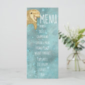 Menu baby shower "Gold Baby Dolphin" (Staand voorkant)