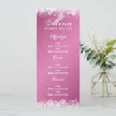 Menu Baby shower Night Sparkle Pink Kaart (Staand voorkant)
