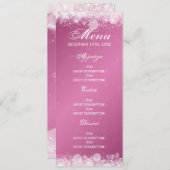 Menu Baby shower Night Sparkle Pink Kaart (Voorkant / Achterkant)