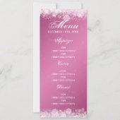 Menu Baby shower Night Sparkle Pink Kaart (Voorkant)
