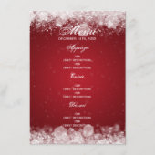 Menu Baby shower Night Sparkle Red (Voorkant)