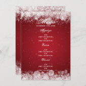 Menu Baby shower Night Sparkle Red (Voorkant / Achterkant)