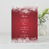 Menu Baby shower Night Sparkle Red Kaart (Staand voorkant)