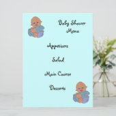 menu babydouche kaart (Staand voorkant)