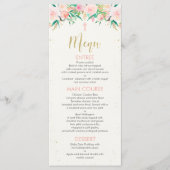 menu Baptism Christening Floral (Voorkant)