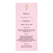 menu Baptisme meisje roze pastels (Voorkant)