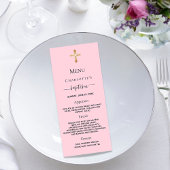 menu Baptisme meisje roze pastels