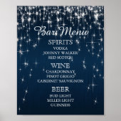 Menu Bar - Charming Star Struck Wedding Poster (Voorkant)