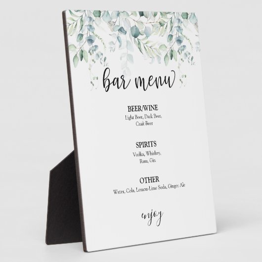 Menu Bar — Eucalyptus Fotoplaat (Zijkant)