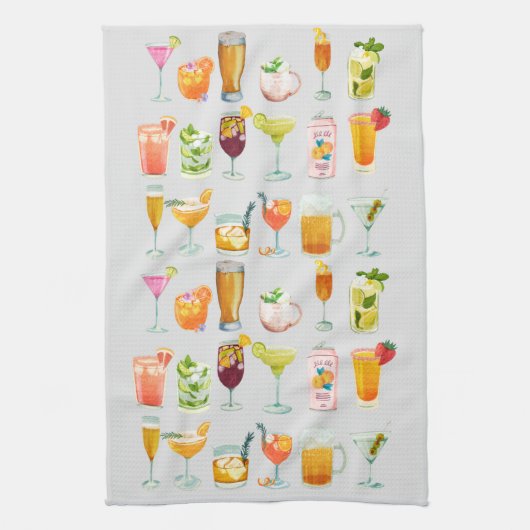 Menu Bar - Happy Hour Bar-tenders Theedoek (Verticaal)