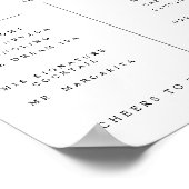 Menu Bar met gebarenteken voor wijnbier en cocktai Poster (Hoek)