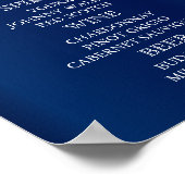 Menu Bar - Prachtig Oranje Roos en Navy Blue Poster (Hoek)