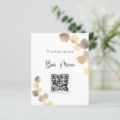 Menu Bar QR-code eucalyptus golden (Staand voorkant)