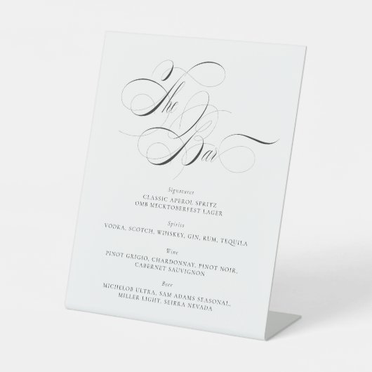 Menu Bar Reclamebord Met Voetstuk (Voorkant)