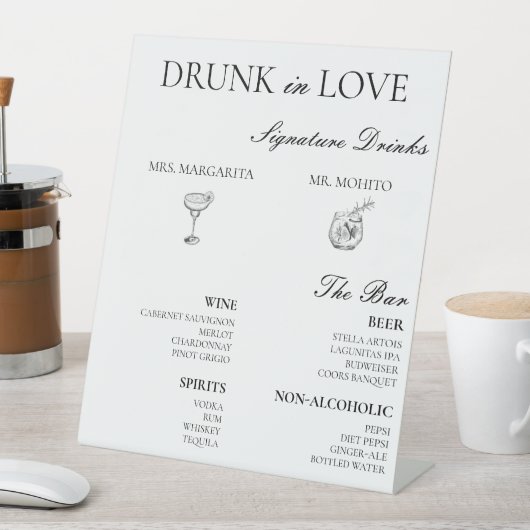 Menu Bar Reclamebord Met Voetstuk (Insitu)