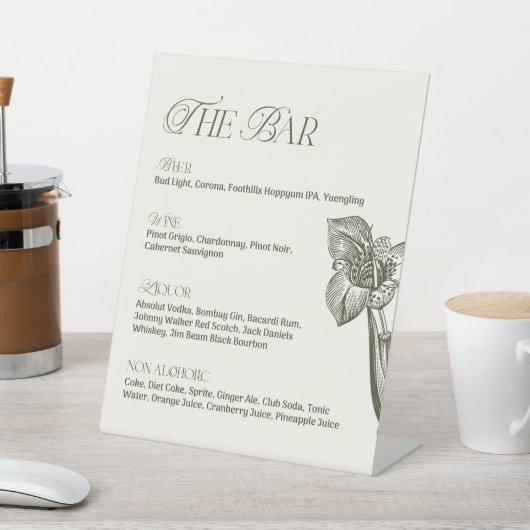 Menu Bar Reclamebord Met Voetstuk (Insitu)