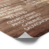 Menu Bar - Weathered Wood Barrel - Koraal Poster (Hoek)