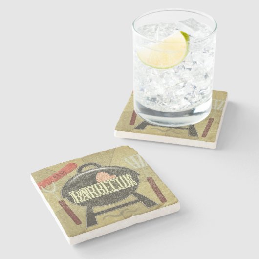 Menu Barbecue Stenen Onderzetter (Zijkant)
