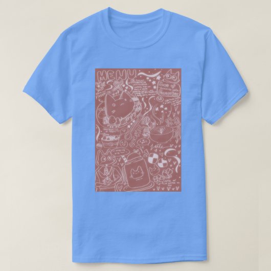 Menu Barista cat T-shirt (Design voorkant)