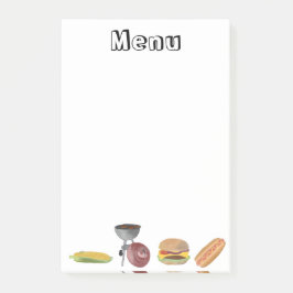 Menu BBQ Post-it® Notes