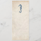  menu Beach Weddenschap Blue Seahorse (Achterkant)