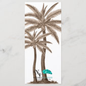 Menu Beach Weddenschap met Roos Blue and Gold Comp (Achterkant)